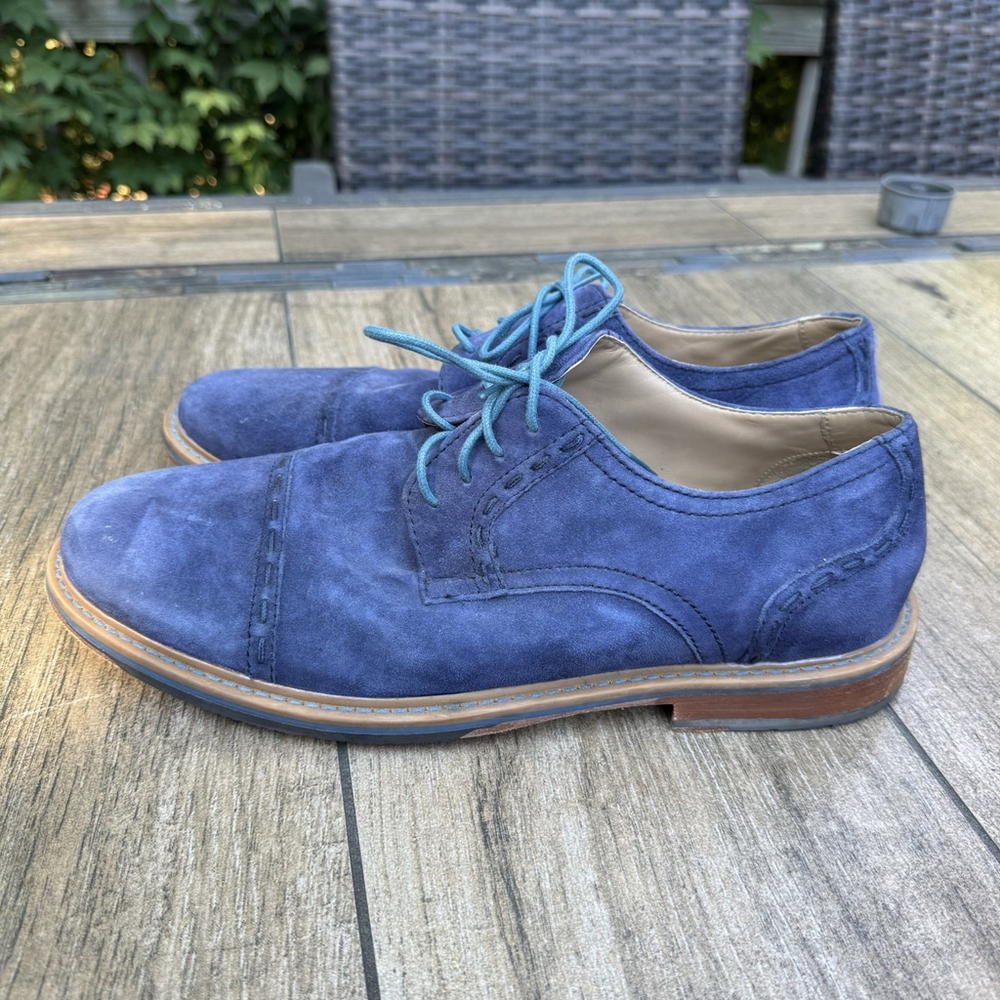Rockport Men's Parker Hill Cap Toe Oxford Leather Blue Size 11 Comfort Cushion - Picture 4 of 12